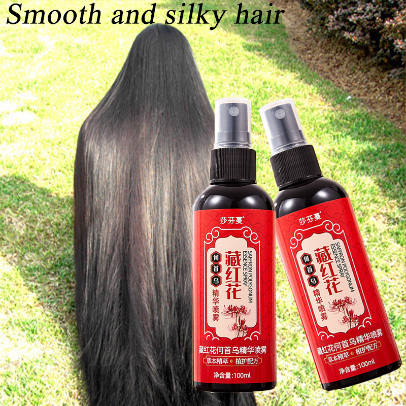 Hair Care Essence Oil Spray - Saffron Polygonum Multiflorum Essence Spray Hair