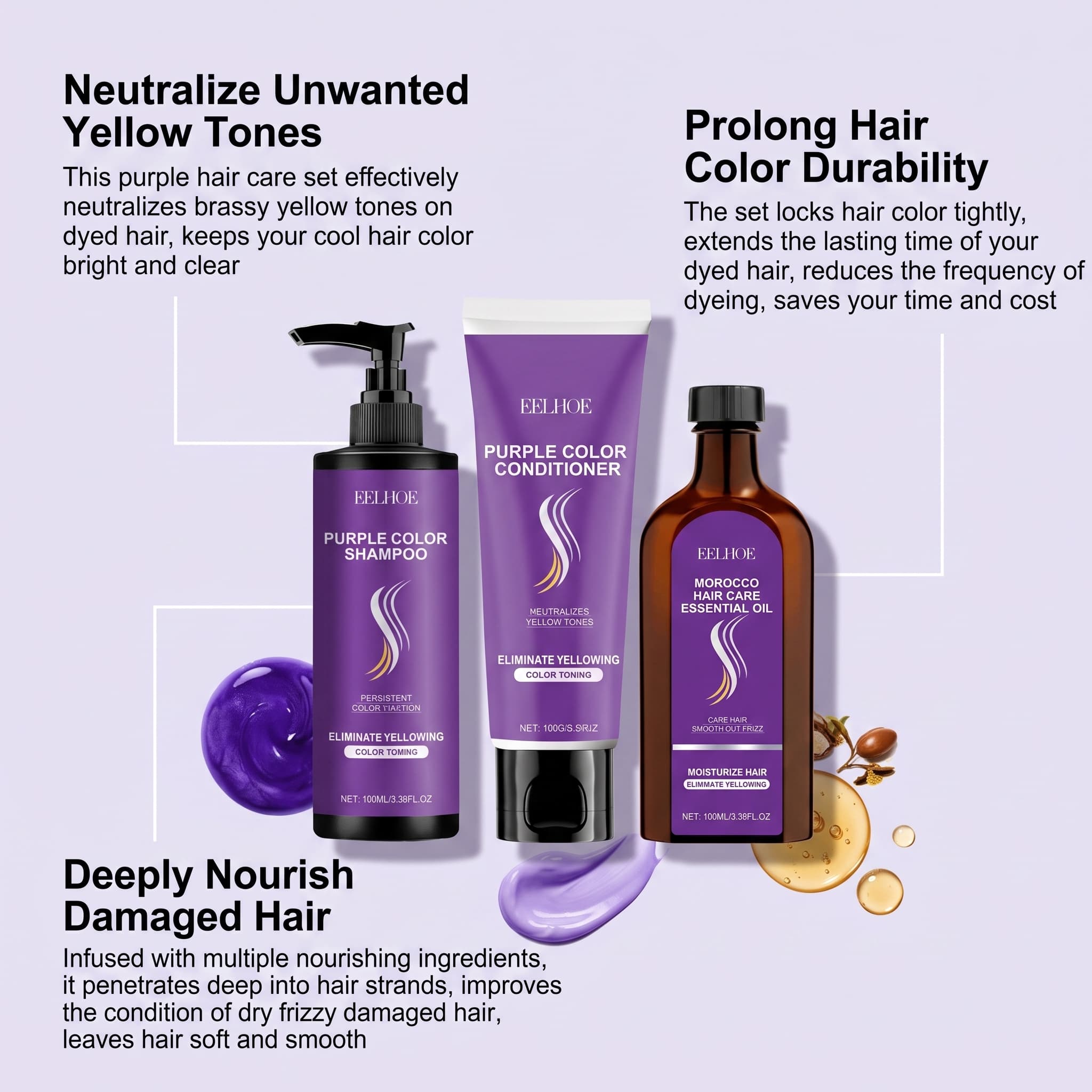 Purple Shampoo Set With Condit - Hair Care Color recension och pris