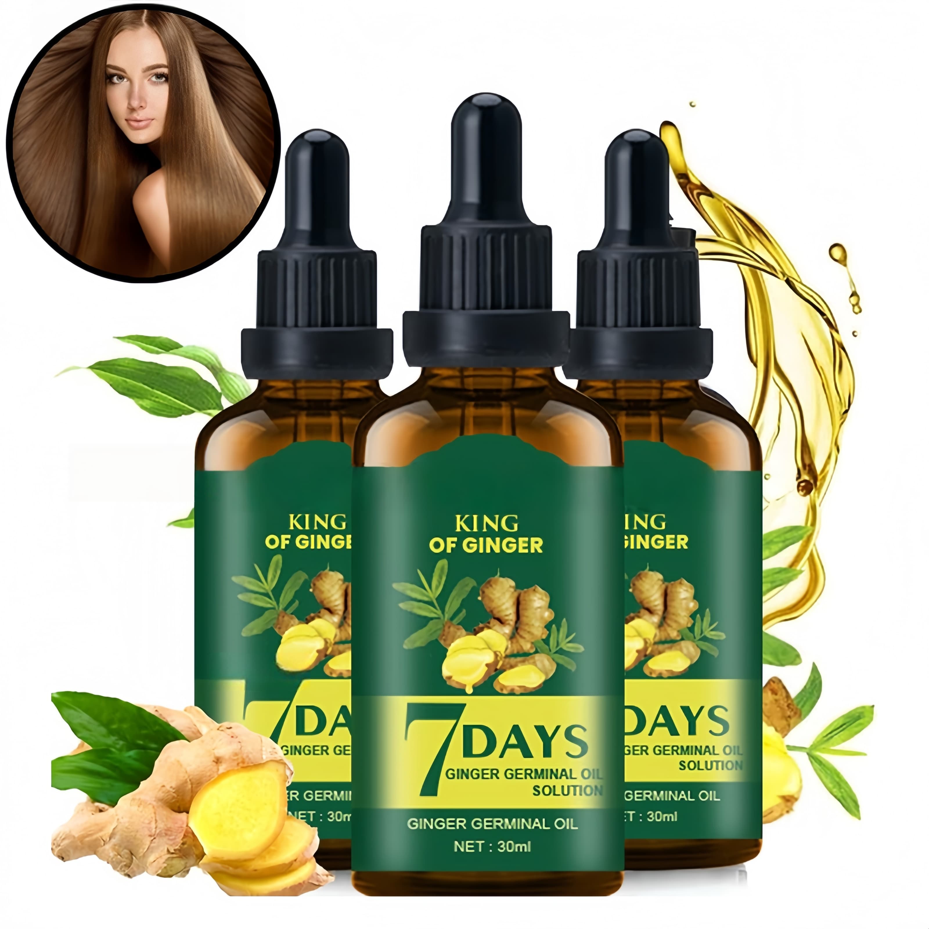 Hair Growth Oil Ginger Biotin  - Hair Care Fragrance Essential Oil recension och pris