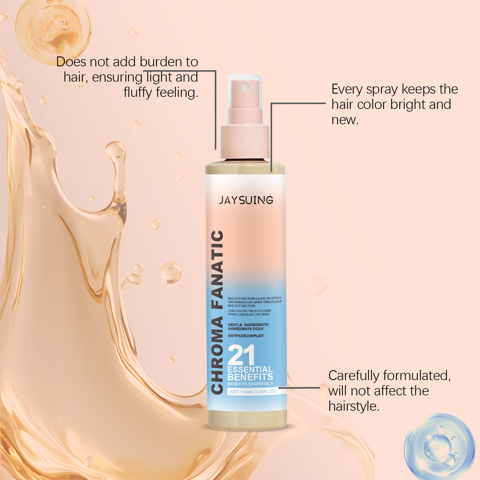 Moisturizing Spray for Hair Sc - Hair Care Essence Oil Spray recension och pris