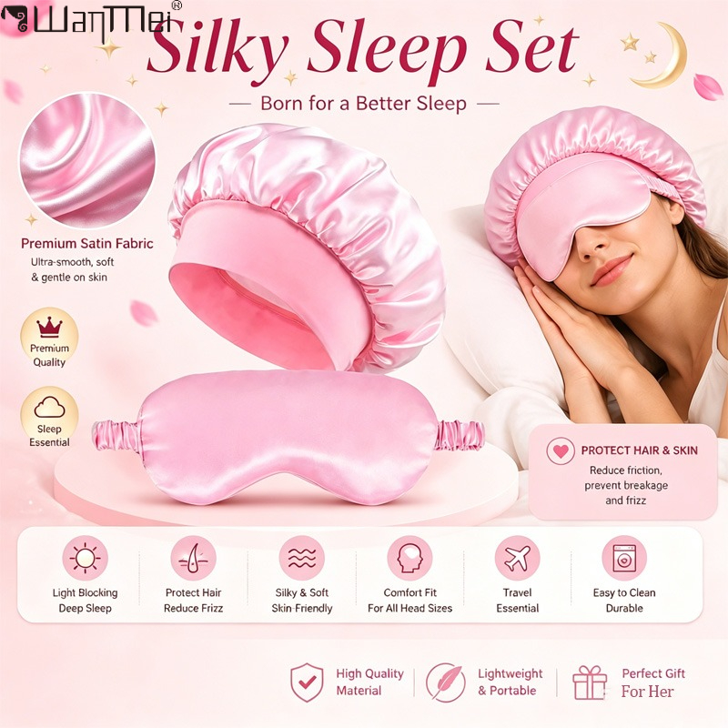  Satin Bonnet Sleep Eye Mask  - Hair Care Treatment recension och pris