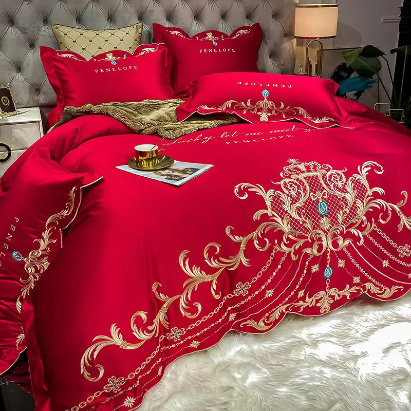 European-Style Bed Sheet Four- - Satin Pillowcase Silk recension och pris