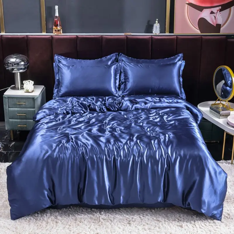 Nordic Satin Silk Bedding Set  - Satin Pillowcase Silk recension och pris
