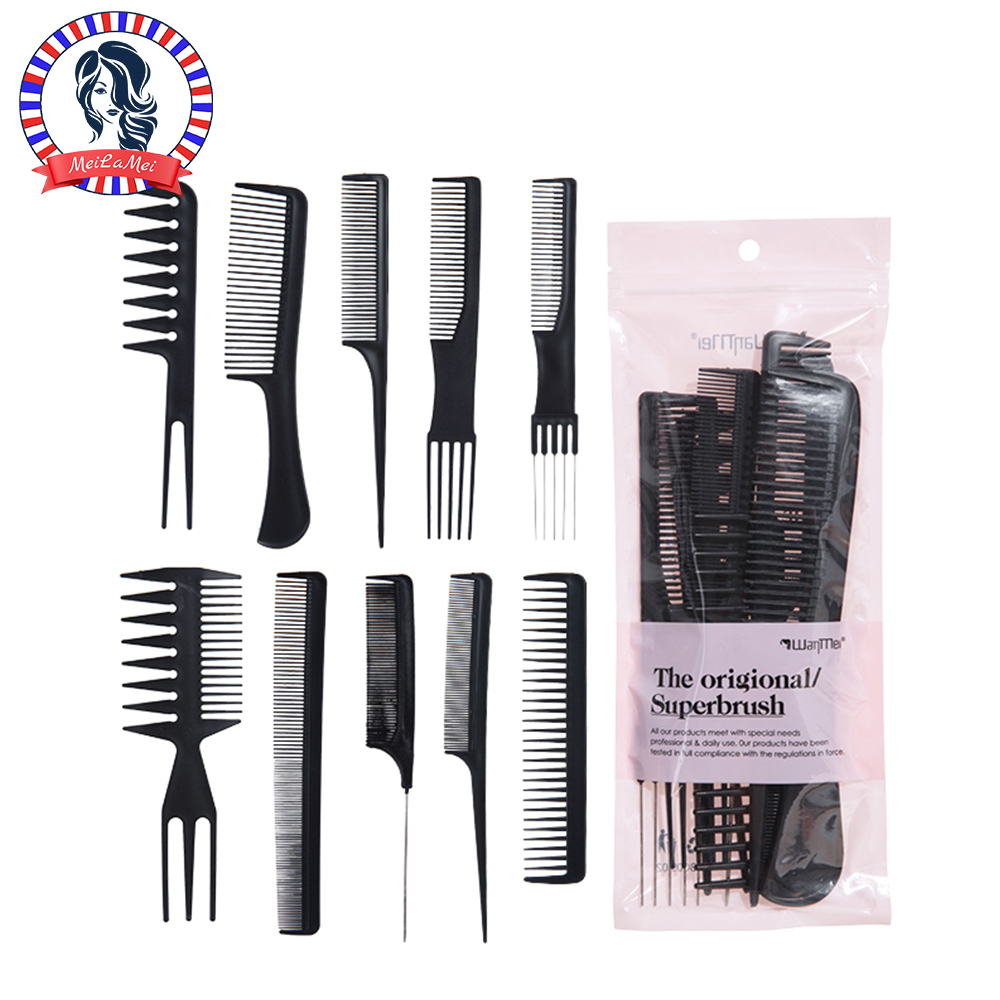 10 Piece Hair Comb Set, Anti-s - Hair Care Essential recension och pris