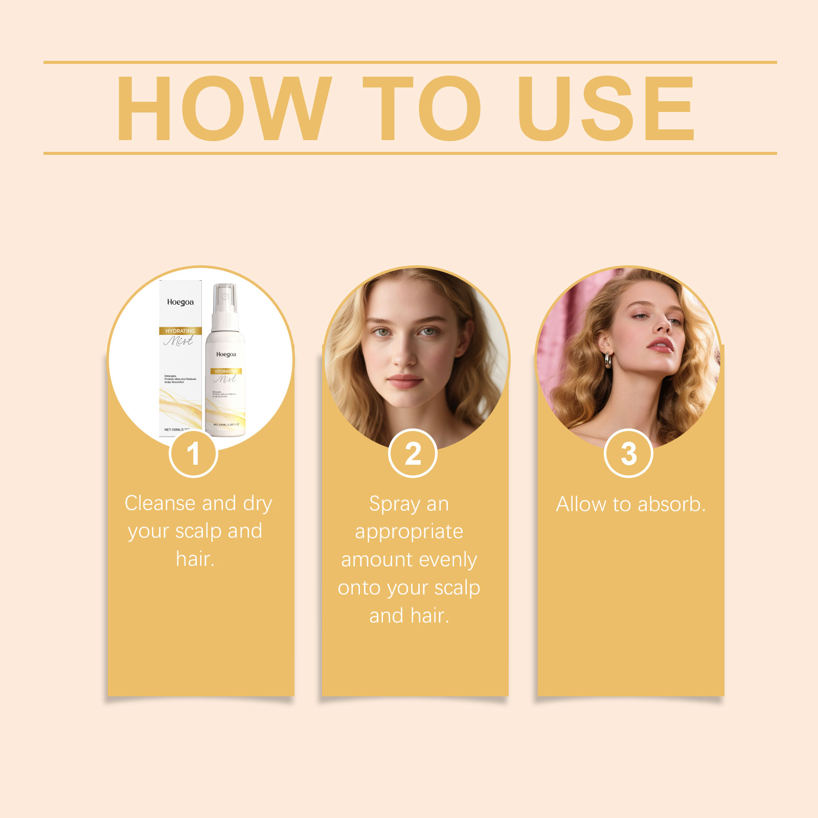 Hoegoa Hair Moisturizing Spray - Hair Care Essence Oil Spray recension och pris