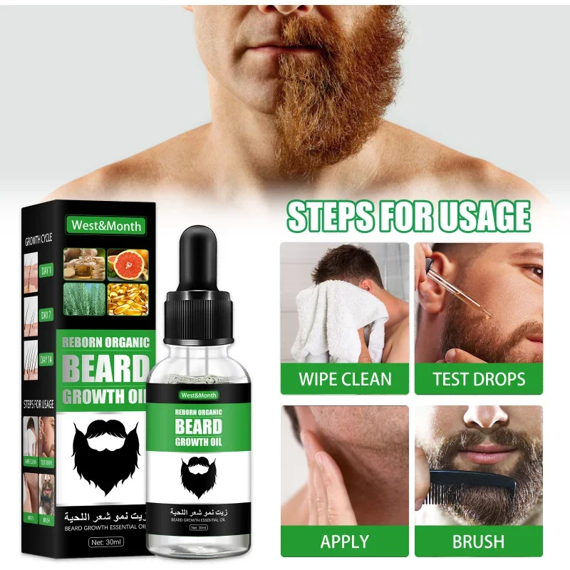 Men Beard Growth Roller Set Be - Hair Care Essence Oil Spray recension och pris