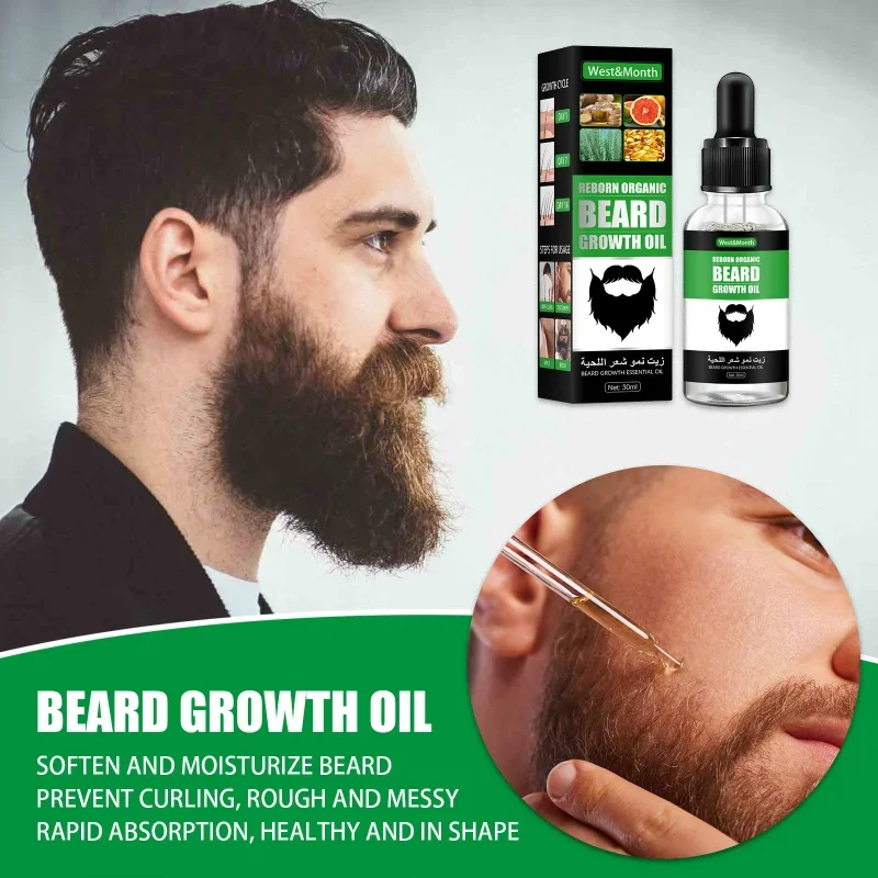 Men Beard Growth Roller Set Be - Hair Care Essence Oil Spray recension och pris