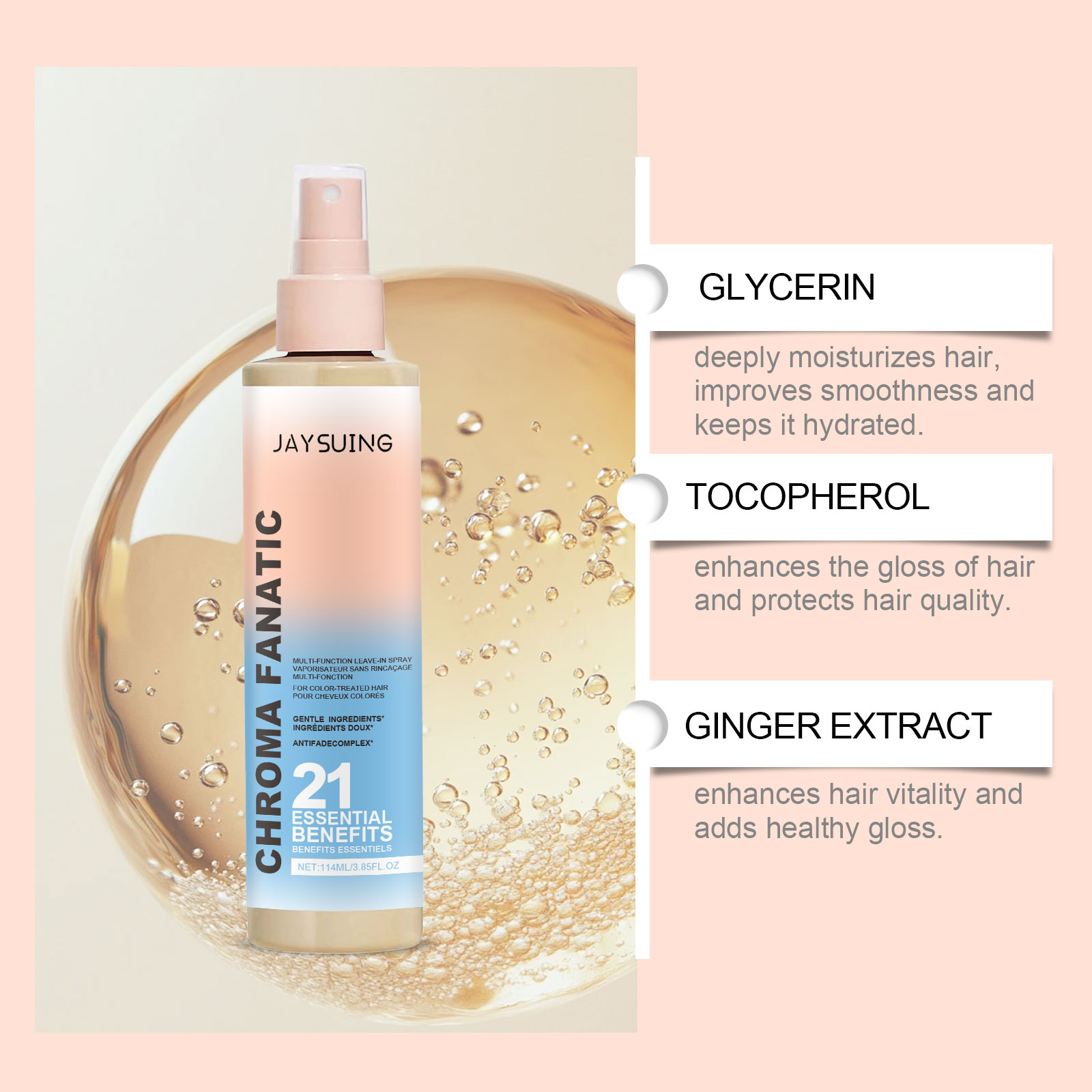 Moisturizing Spray for Hair Sc - Hair Care Essence Oil Spray recension och pris