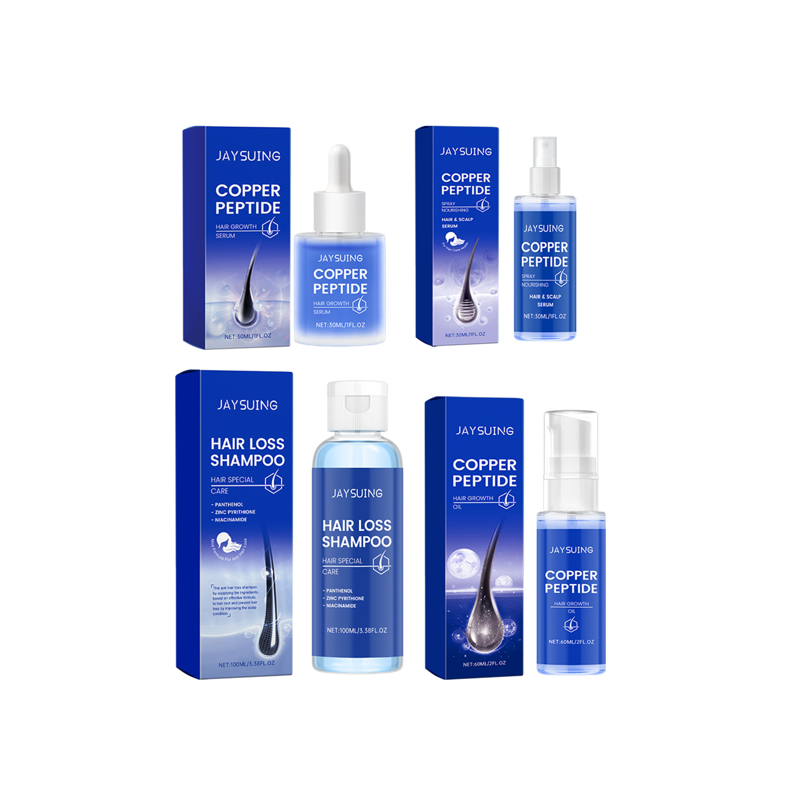 Copper Peptide Shampoo Hair Gr - Hair Care Essence Oil Spray recension och pris