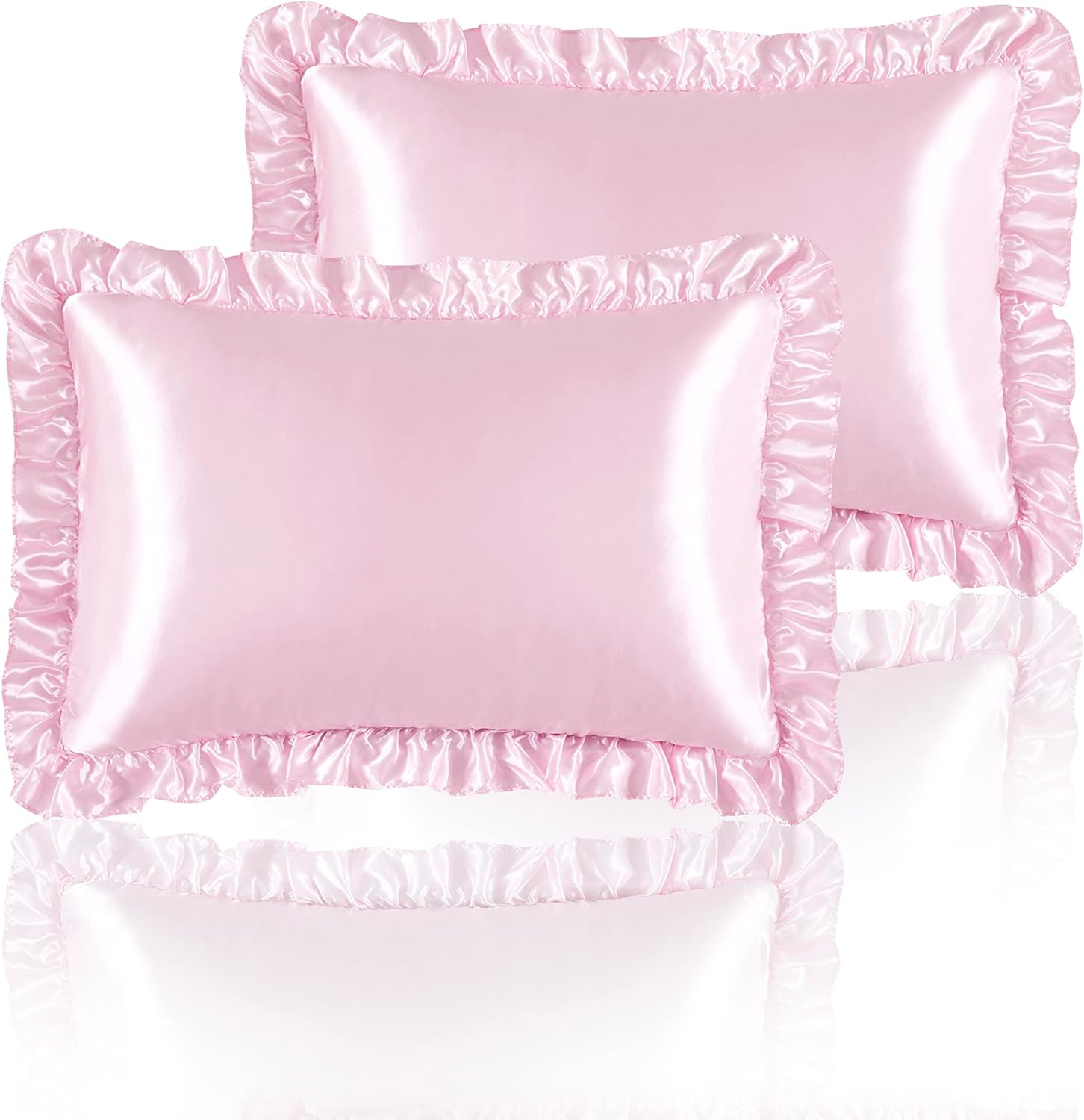 2Pcs Satin Ruffled Pillow Case - Satin Pillowcase Silk recension och pris