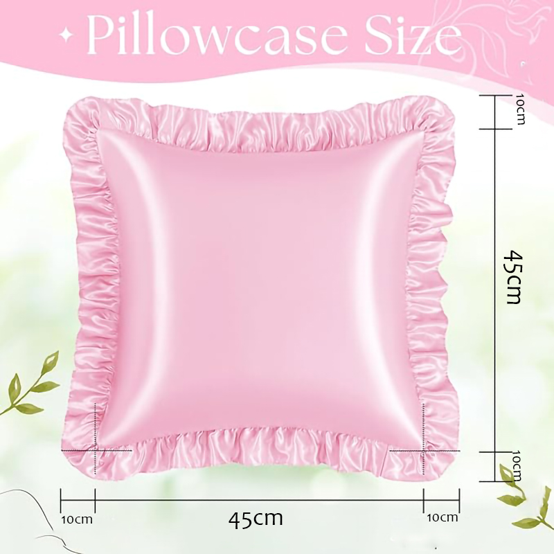 2Pcs Satin Ruffled Pillow Case - Satin Pillowcase Silk recension och pris