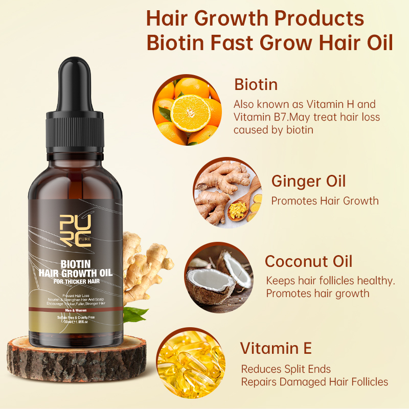 PURC Biotin Hair Growth Oil Sh - Argan Oil Treatment recension och pris