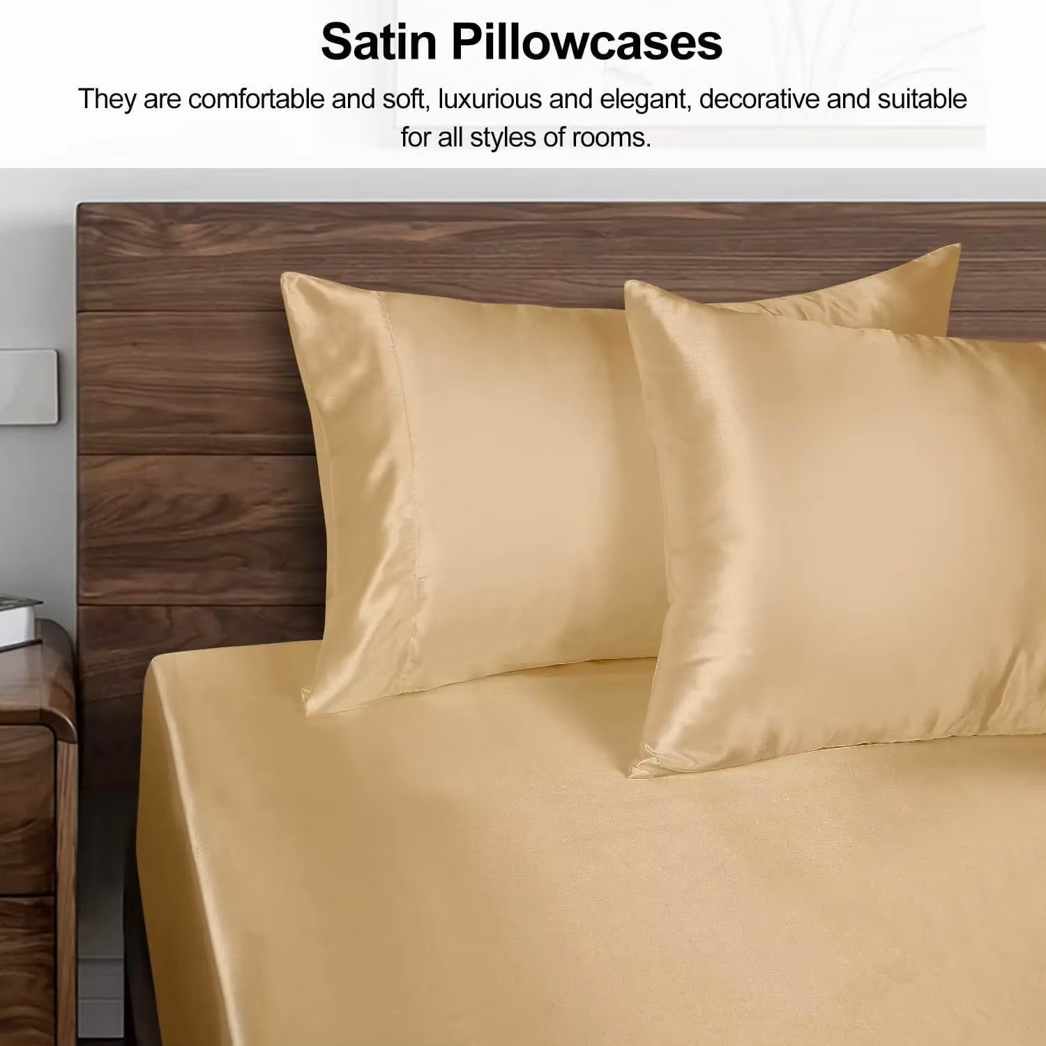 1PC Satin Pillowcase for Hair  - Satin Pillowcase Silk recension och pris