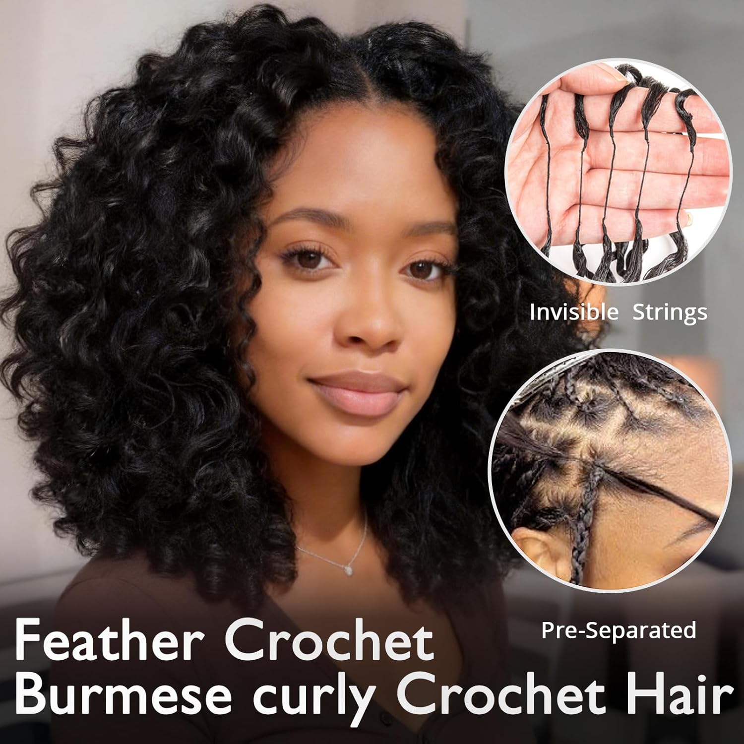 100% Human Hair Feather Croche - Hair Care Color recension och pris